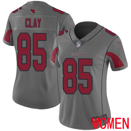 Arizona Cardinals Limited Silver Women Charles Clay Jersey NFL Football #85 Inverted Legend->women nfl jersey->Women Jersey